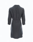 Quarter Sleeve Drawstring Dress