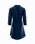 Quarter Sleeve Drawstring Dress