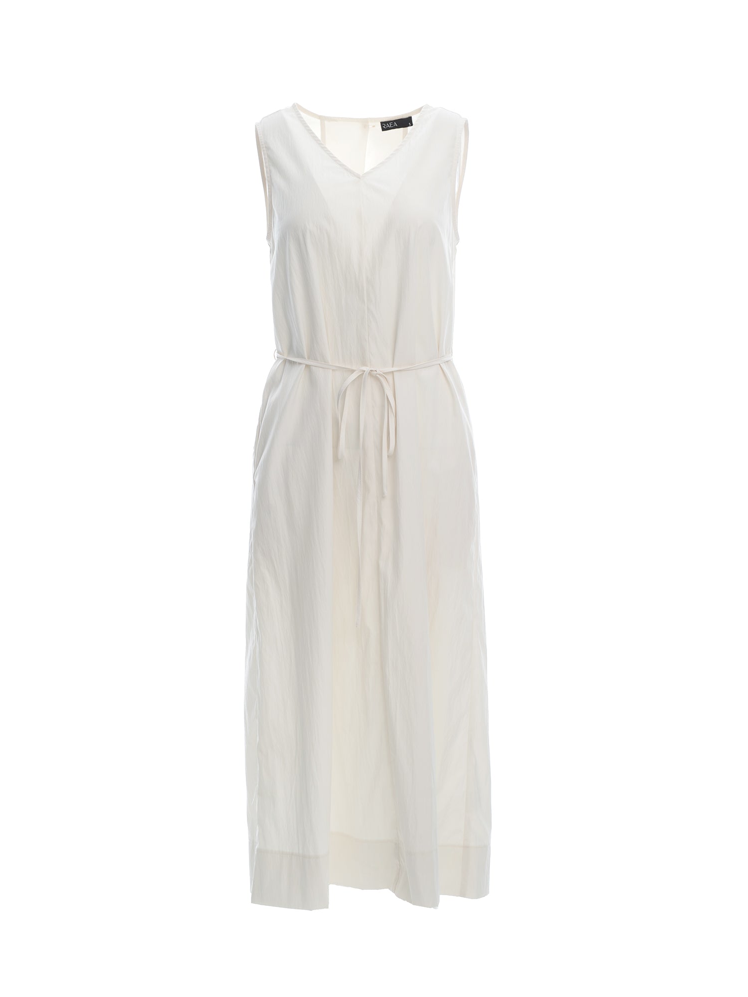 Sleeveless V-Neck Open Back Detail Midi Dress