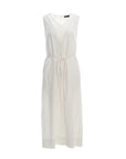Sleeveless V-Neck Open Back Detail Midi Dress