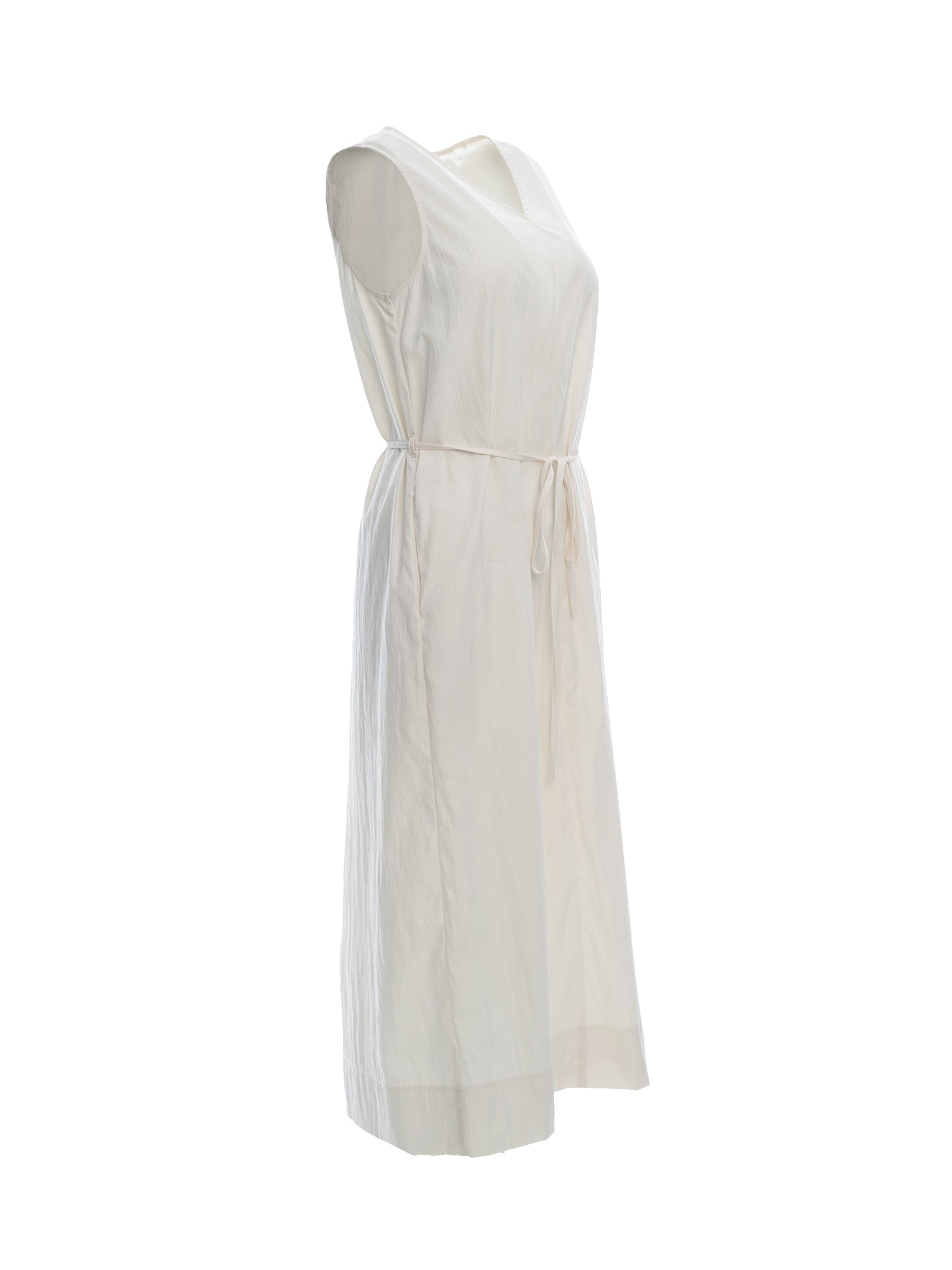 Sleeveless V-Neck Open Back Detail Midi Dress