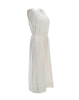 Sleeveless V-Neck Open Back Detail Midi Dress