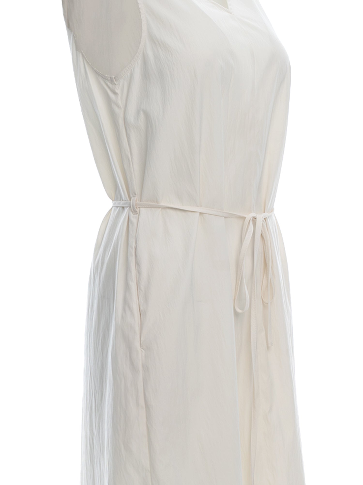 Sleeveless V-Neck Open Back Detail Midi Dress