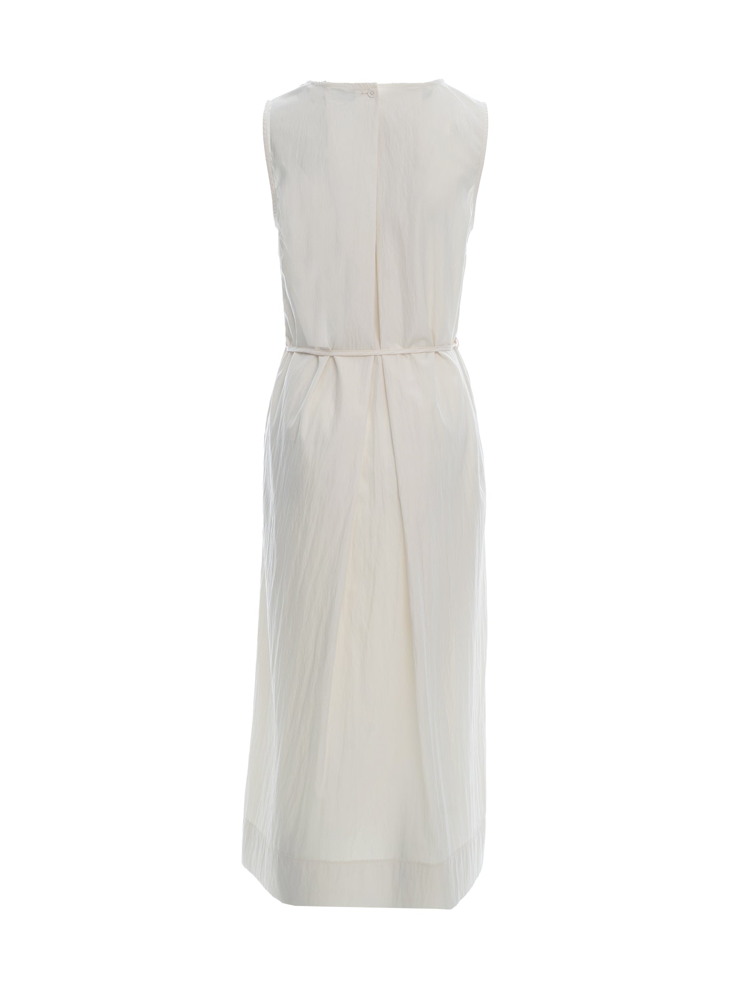 Sleeveless V-Neck Open Back Detail Midi Dress