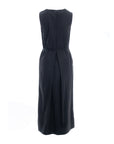 Sleeveless V-Neck Open Back Detail Midi Dress
