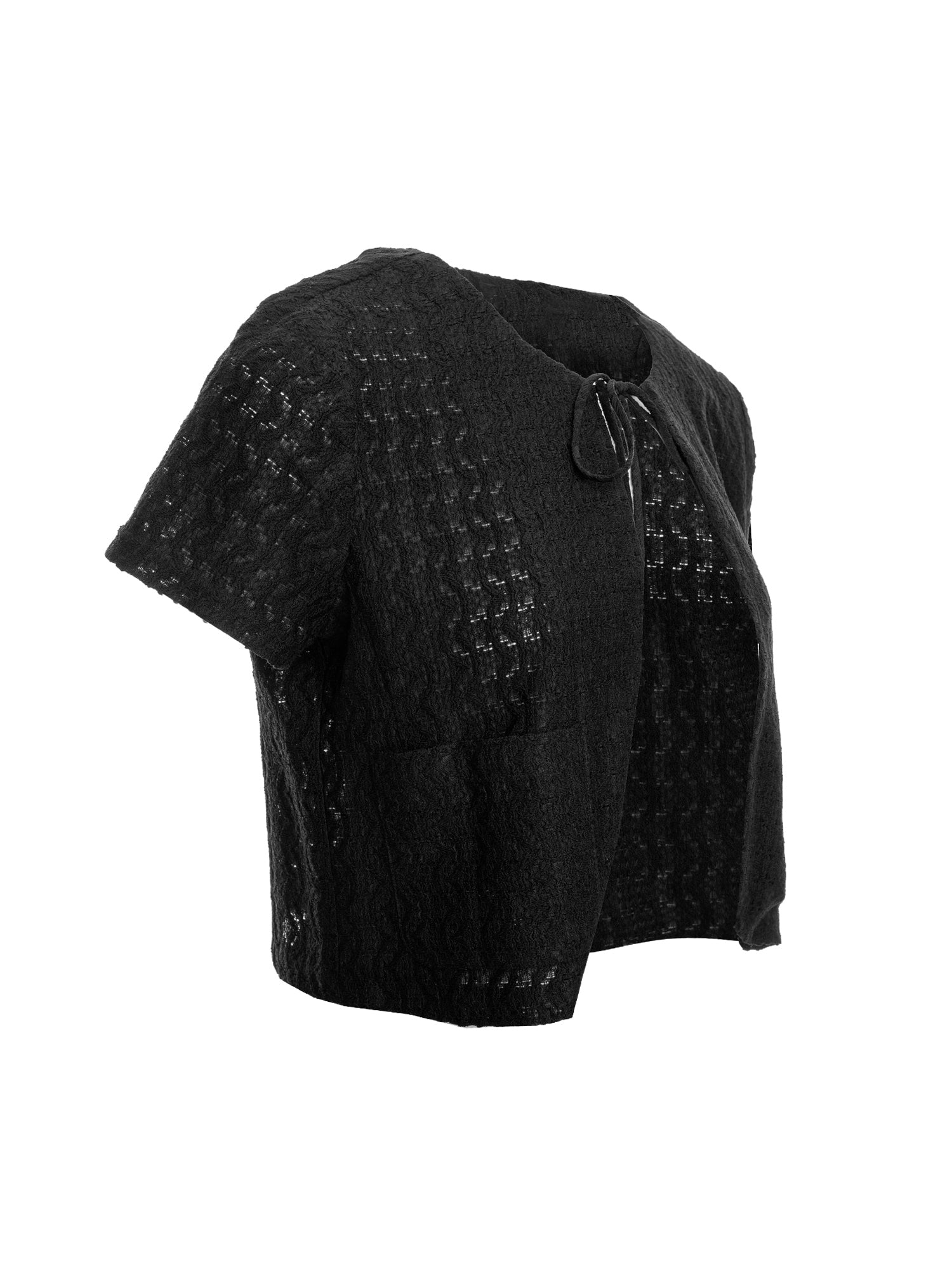 Lace Tie-Front Cardigan