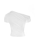 Asymmetric Neckline Fitted Top