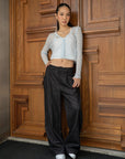 V-Neck Knit Cardigan