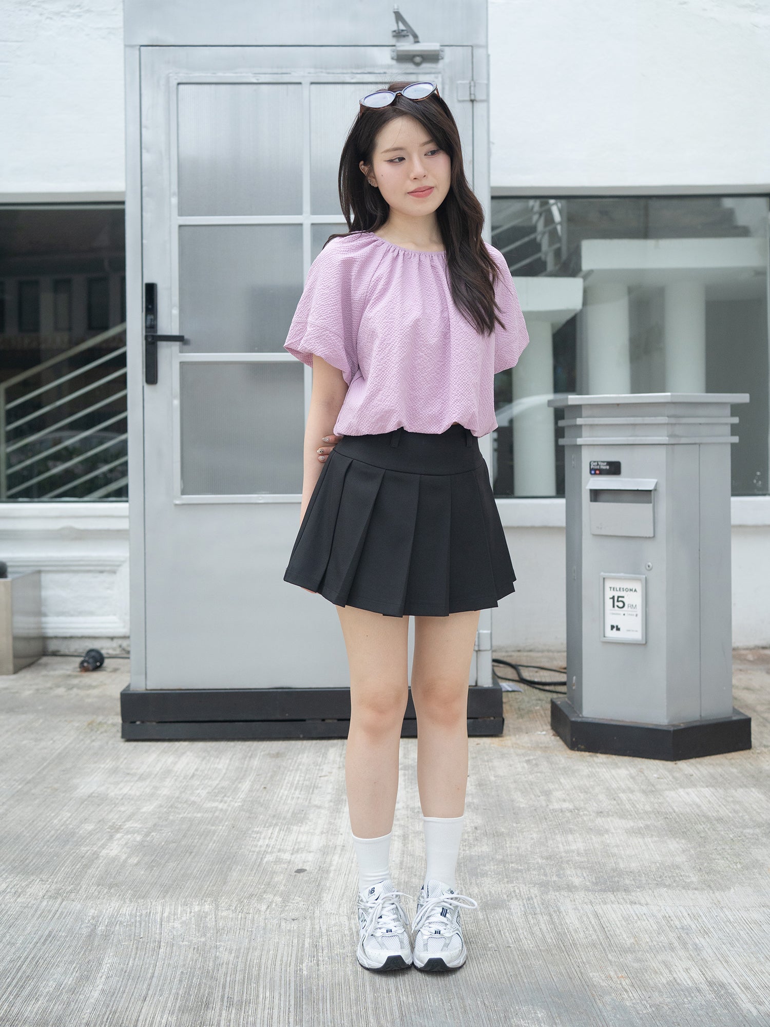 Puff Sleeve Crop Blouse