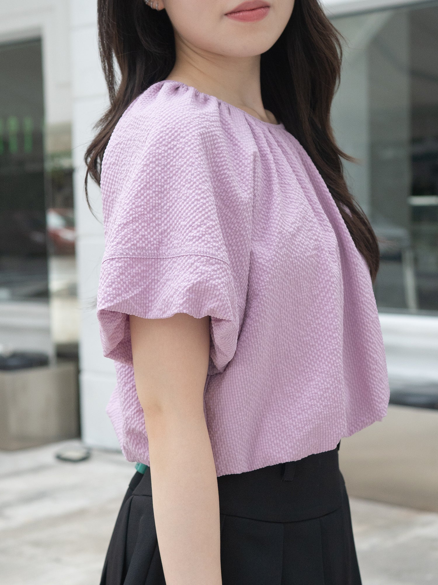 Puff Sleeve Crop Blouse