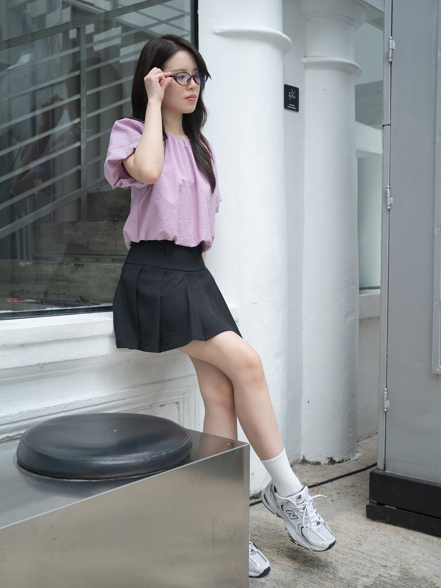 Pleated Mini Skirt