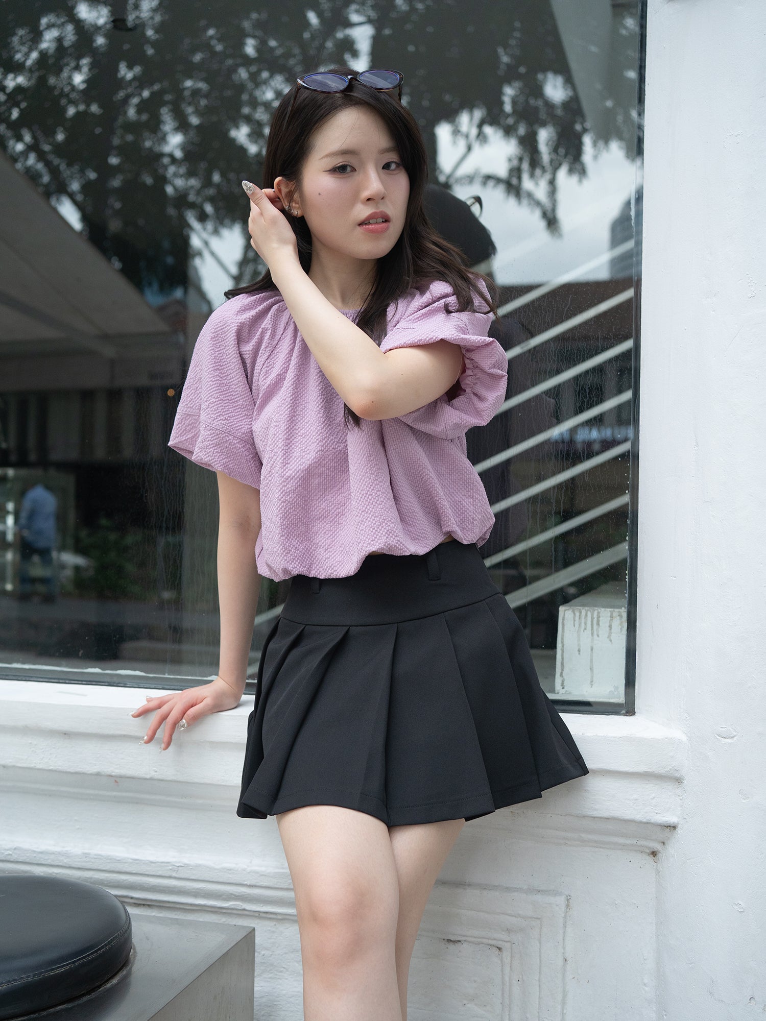 Pleated Mini Skirt