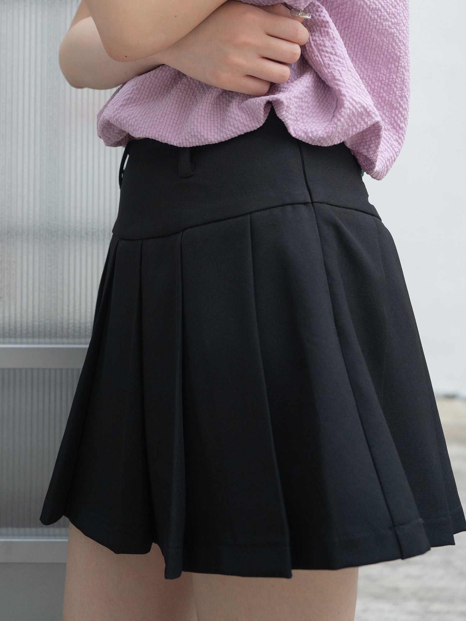 Pleated Mini Skirt