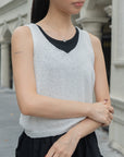 V-Neck Sleeveless Knit Top