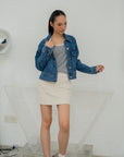 Drop shoulder loose Fit Jacket With Removable Hood