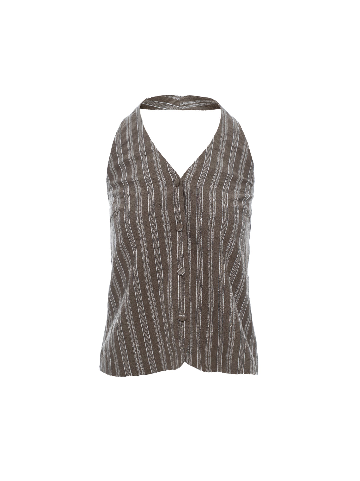 Pinstripe Halter Vest Top