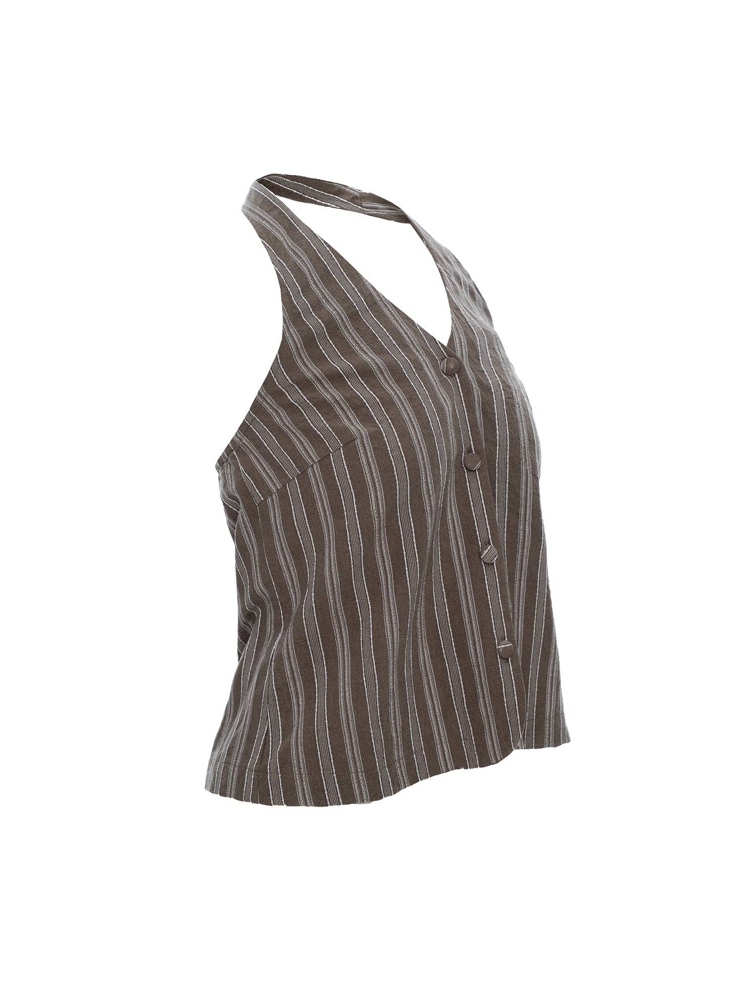 Pinstripe Halter Vest Top