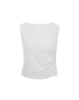 Side-Gathered Sleeveless Top