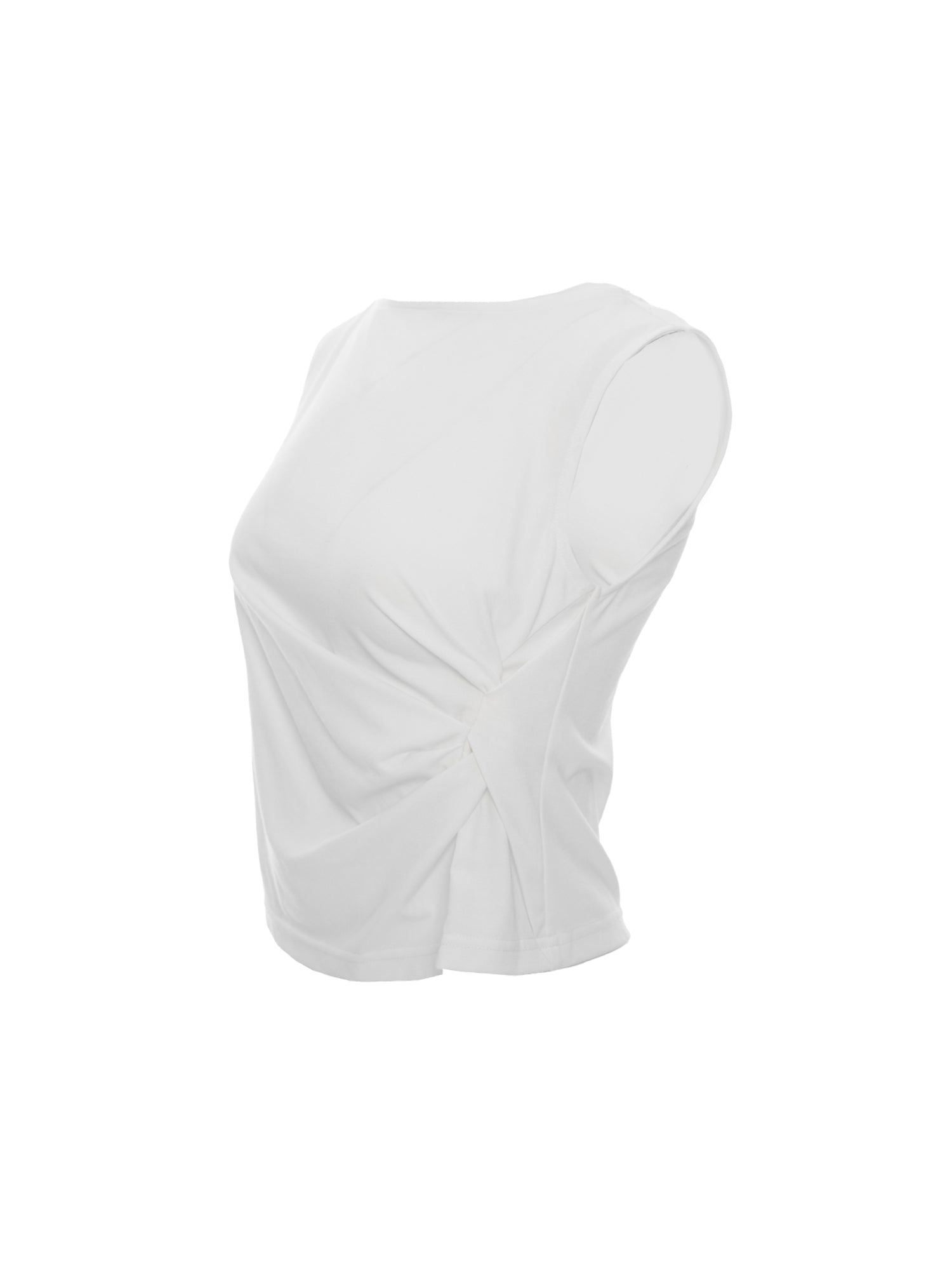 Side-Gathered Sleeveless Top