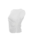 Side-Gathered Sleeveless Top