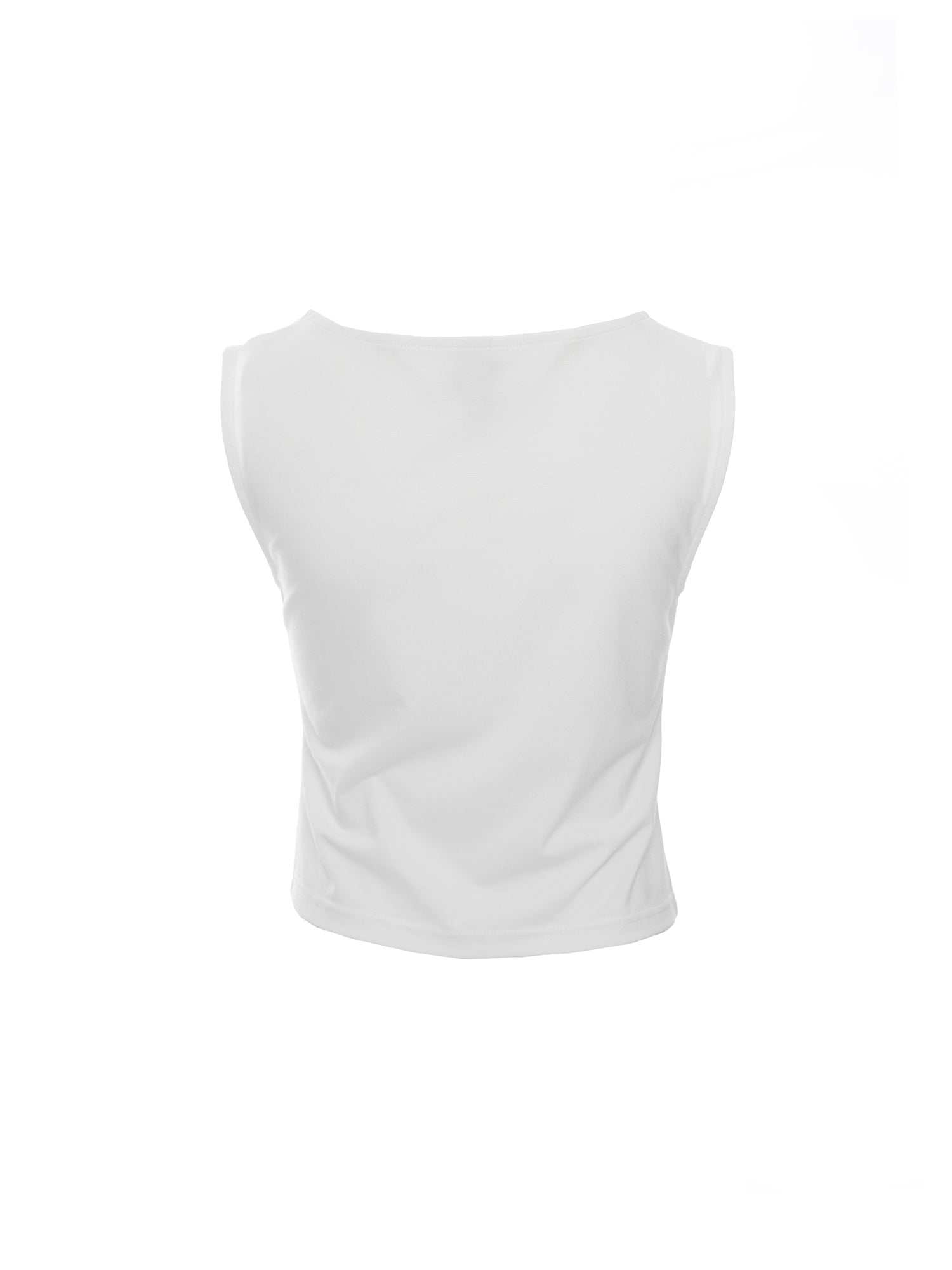 Side-Gathered Sleeveless Top