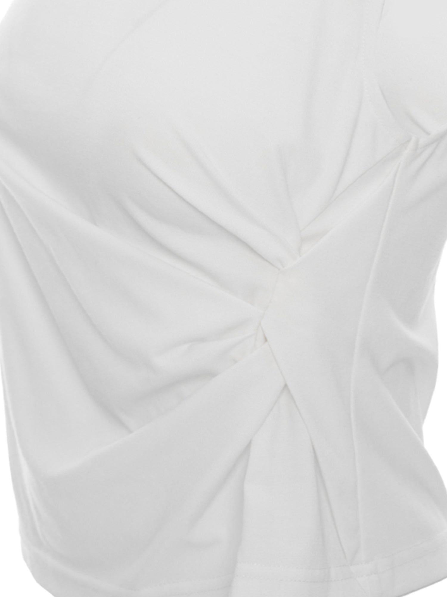 Side-Gathered Sleeveless Top