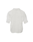 Notch-Lapel Popover Blouse