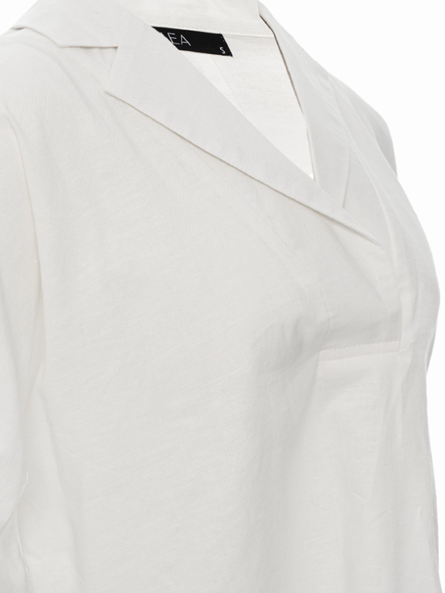 Notch-Lapel Popover Blouse