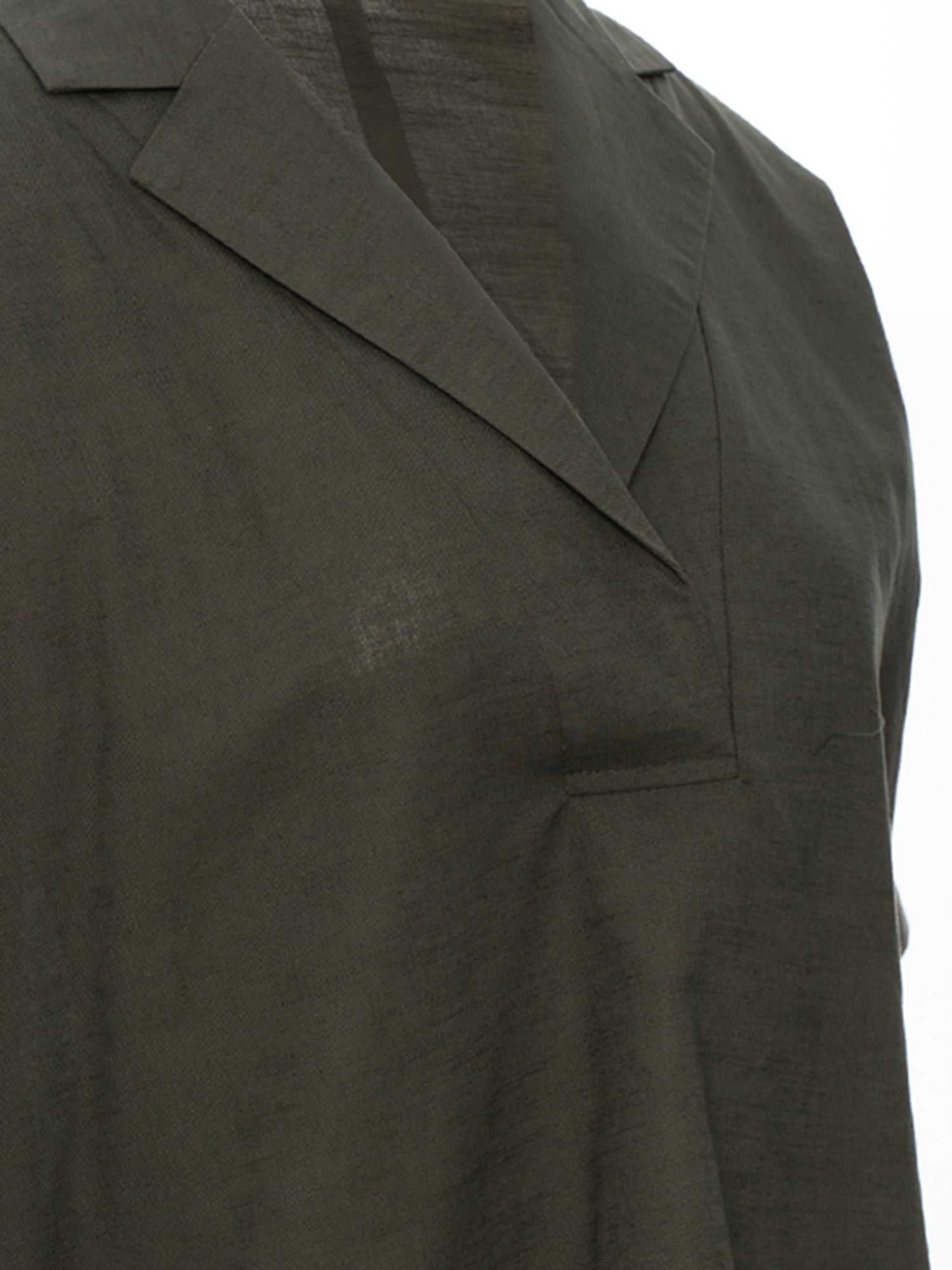 Notch-Lapel Popover Blouse