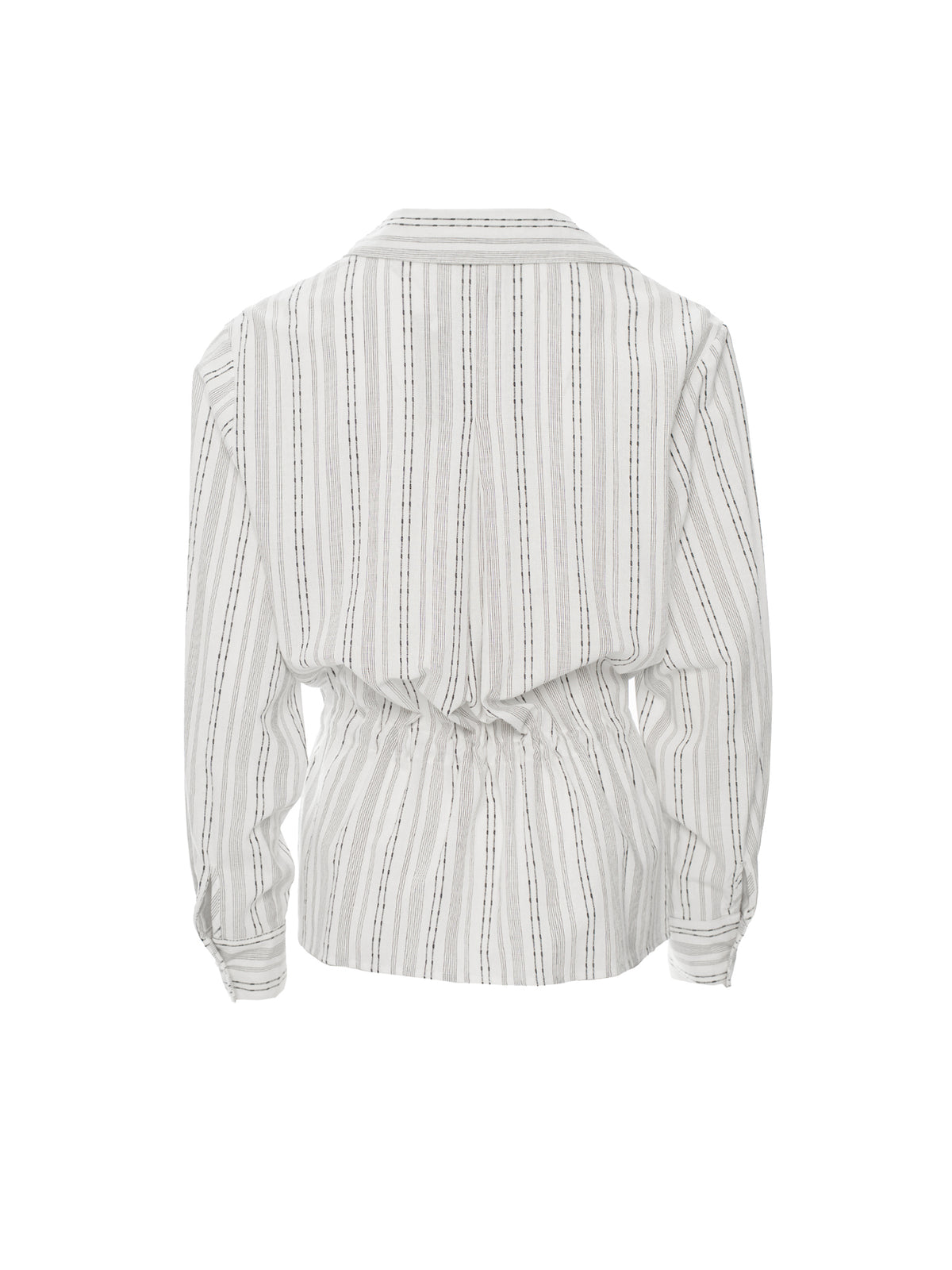 Pinstripe Peplum Blouse
