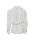Pinstripe Peplum Blouse