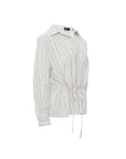 Pinstripe Peplum Blouse