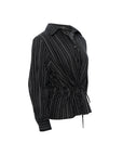 Pinstripe Peplum Blouse