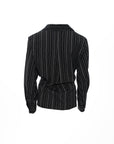 Pinstripe Peplum Blouse