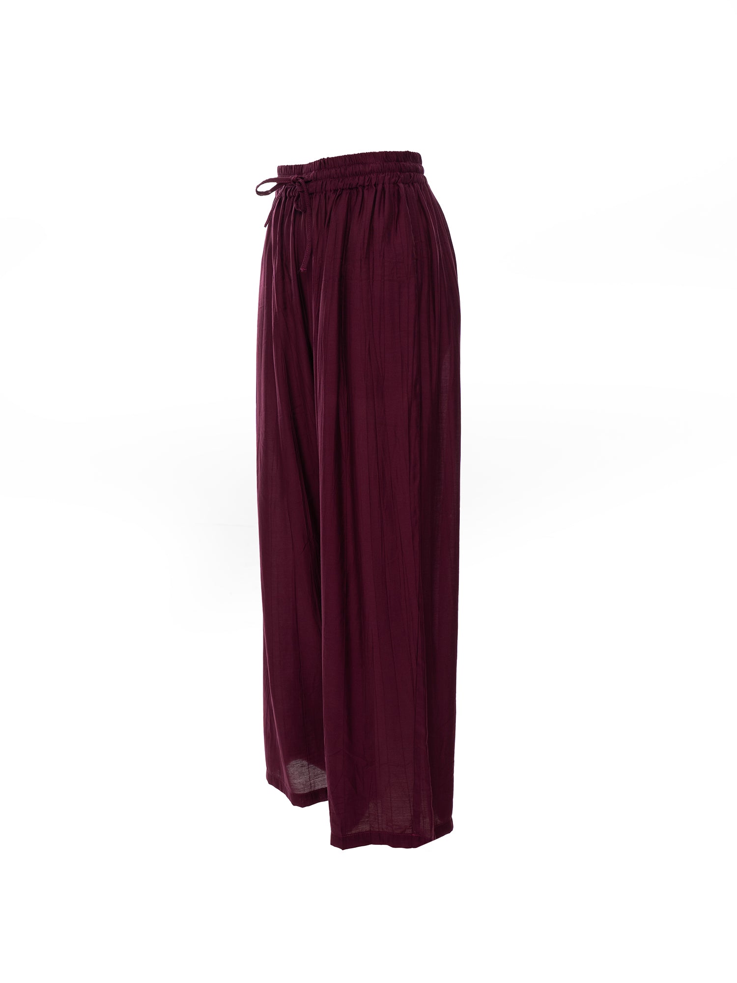 Fluid Wide-Leg Drape Pants