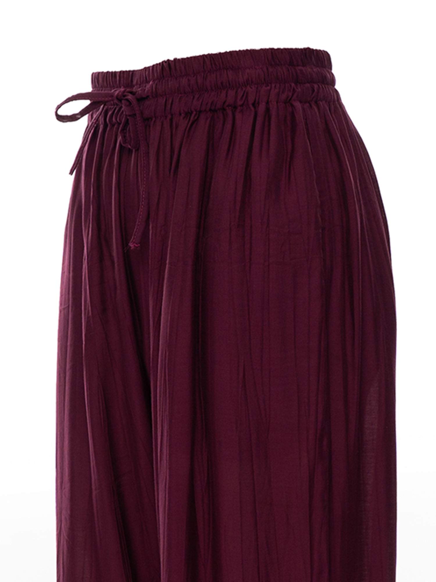 Fluid Wide-Leg Drape Pants