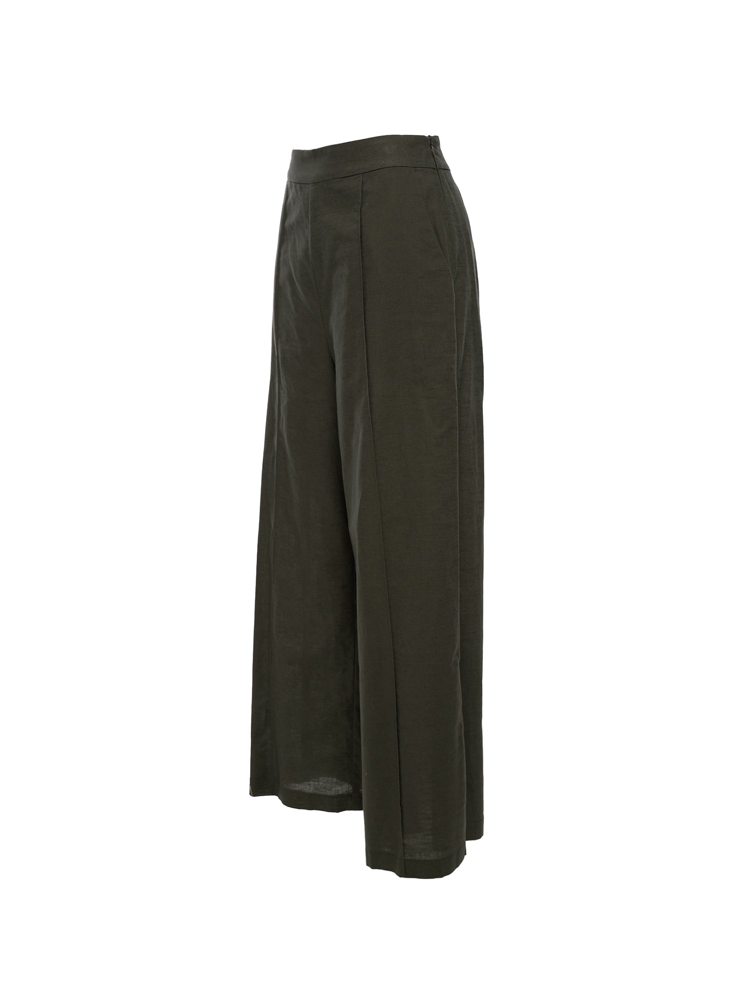 Front-Seam Wide-Leg Trouser