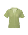 Pointelle Knit Polo Shirt