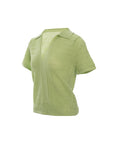 Pointelle Knit Polo Shirt