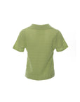 Pointelle Knit Polo Shirt