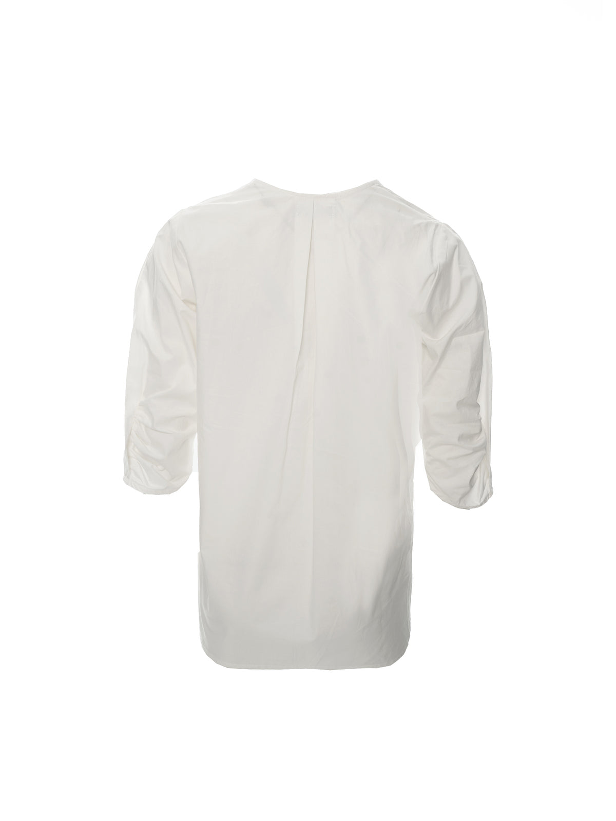 Ruched-Sleeve Blouse