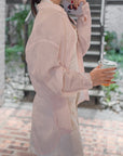 Back-Knot Collar Shirt