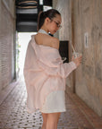 Back-Knot Collar Shirt
