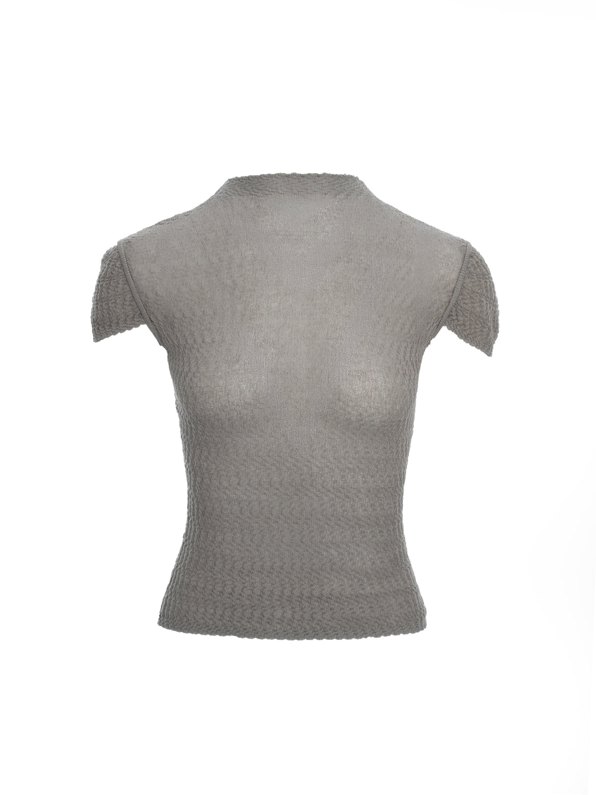 Mock Neck Textured Knit Top