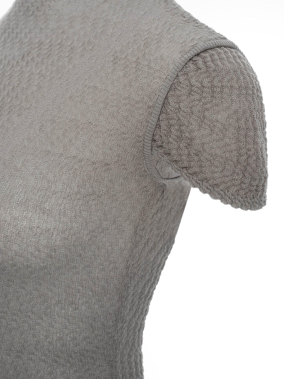 Mock Neck Textured Knit Top