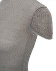 Mock Neck Textured Knit Top