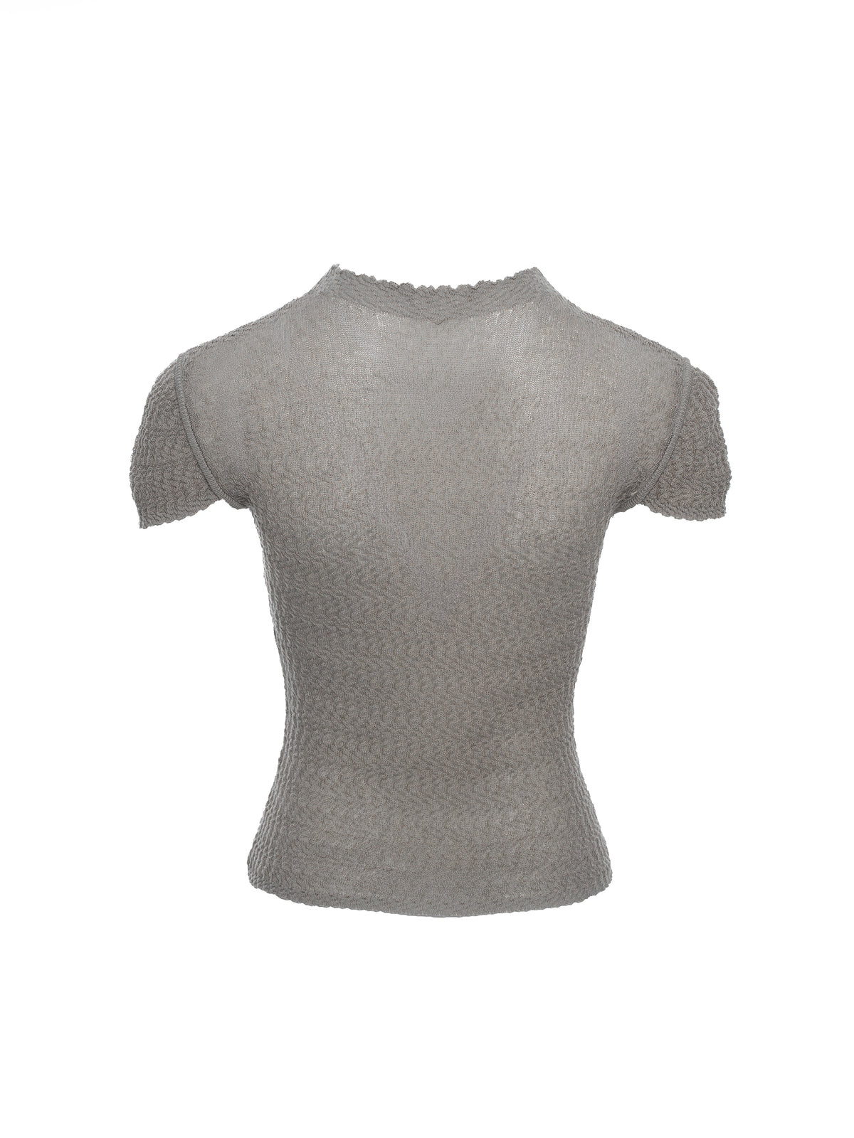 Mock Neck Textured Knit Top