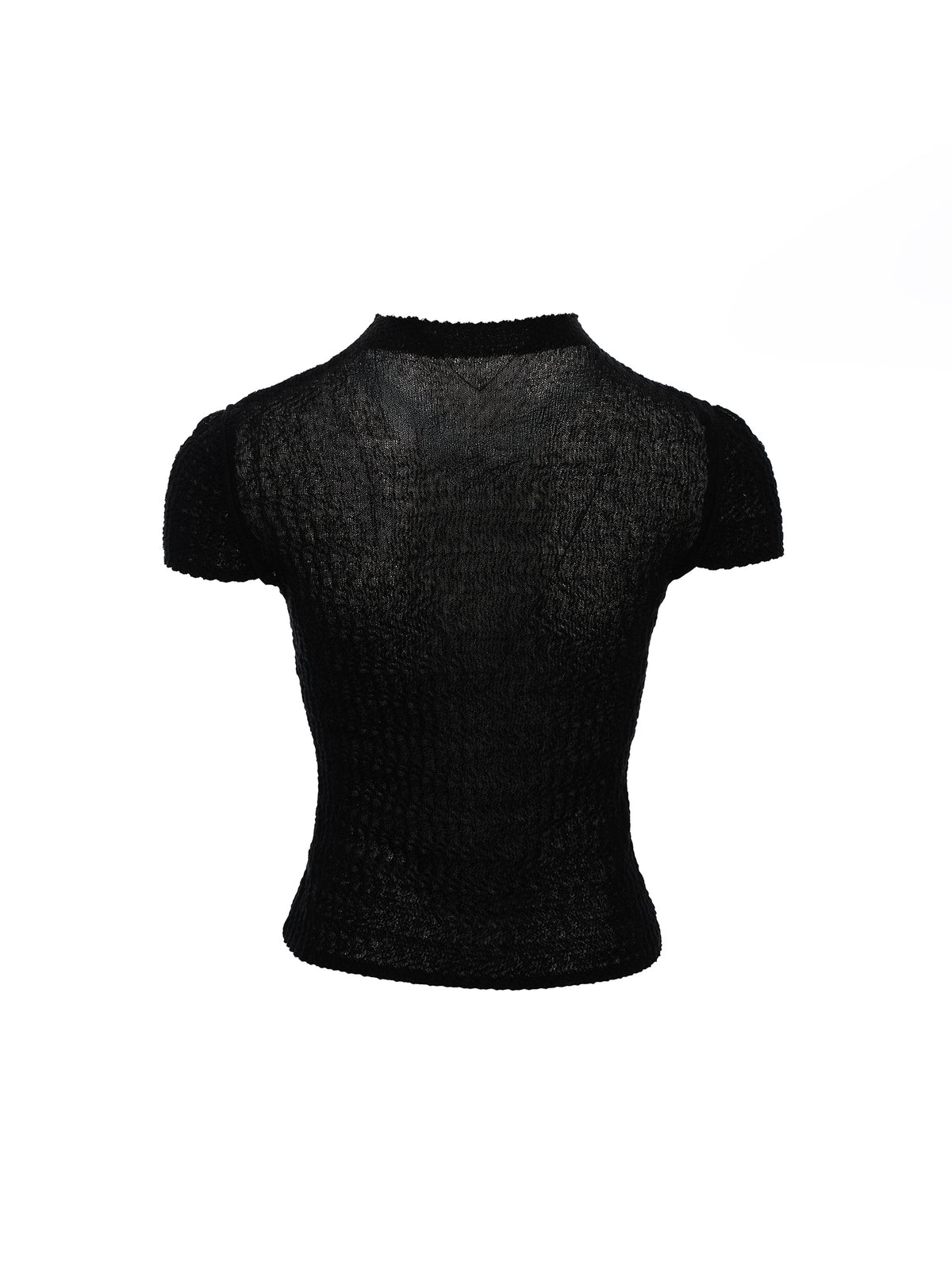 Mock Neck Textured Knit Top