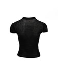 Mock Neck Textured Knit Top