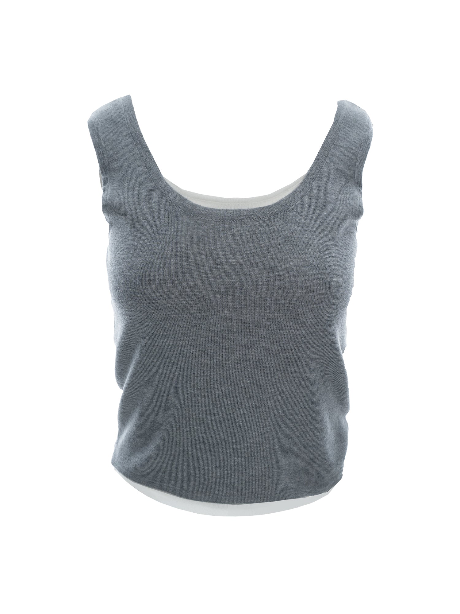 Scoop Neck Knit Tank Top